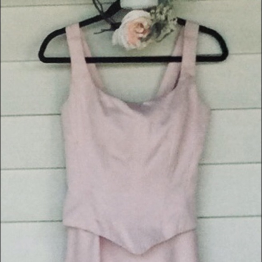 Light pink ball gown.